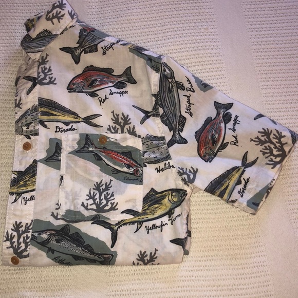Button down with fish pattern - Picture 3 of 3